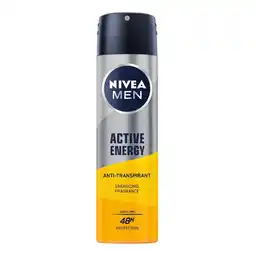 Kruidvat NIVEA Men Active Energy Antitranspirant Spray aanbieding