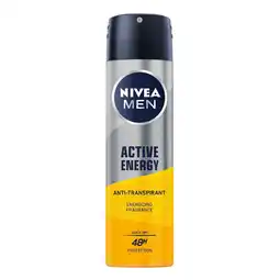 Kruidvat NIVEA Men Active Energy Antitranspirant Spray aanbieding