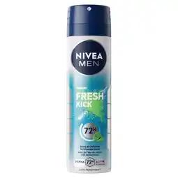 Kruidvat NIVEA Men Fresh Kick Antitranspirant Spray aanbieding