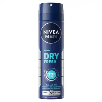 Kruidvat NIVEA Men Dry Fresh Antitranspirant Spray aanbieding