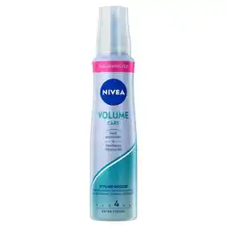 Kruidvat NIVEA Hold 4 Volume Care Styling Mousse aanbieding