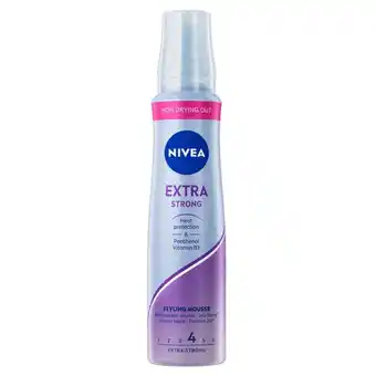 Kruidvat NIVEA Hold 4 Extra Strong Styling Mousse aanbieding