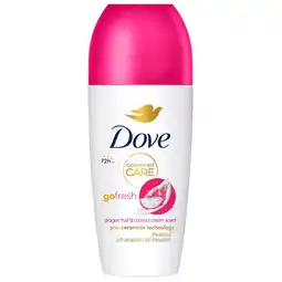 Kruidvat Dove Advanced Care Go Fresh Dragon Fruit & Coconut Cream Antitranspirant Deodorant Roller aanbieding