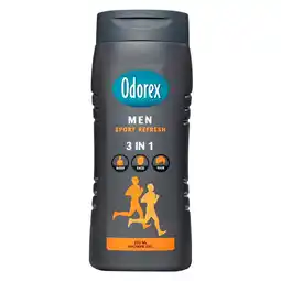 Kruidvat Odorex Men Sport Refresh 3-in-1 Showergel aanbieding