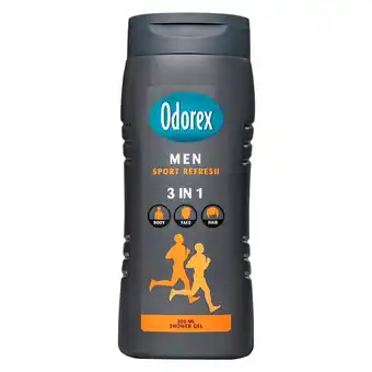 Kruidvat Odorex Men Sport Refresh 3-in-1 Showergel aanbieding