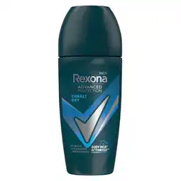 Kruidvat Rexona Men Advanced Protection Cobalt Dry Antitranspirant Deodorant Roller aanbieding
