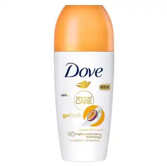 Kruidvat Dove Go Fresh Passionfruit & Lemon Antitranspirant Deodorant Roller aanbieding