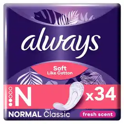 Kruidvat Always Dailies Soft Like Cotton Normal Fresh Inlegkruisjes aanbieding