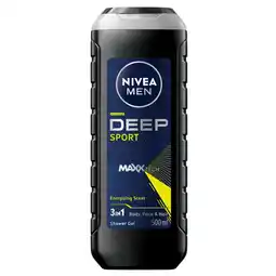 Kruidvat NIVEA Men Deep Sport 3-in-1 Shower Gel aanbieding