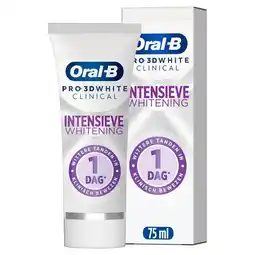 Kruidvat Oral-B Pro 3D White Clinical Intensieve Whitening Radiant White Tandpasta aanbieding