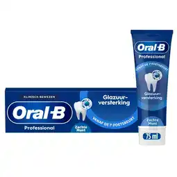 Kruidvat Oral-B Professional Glazuurversterking Zachte Munt Tandpasta aanbieding