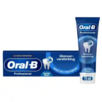 Kruidvat Oral-B Professional Glazuurversterking Zachte Munt Tandpasta aanbieding