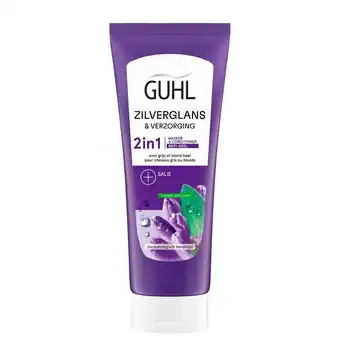 Kruidvat Guhl Zilverglans & Verzorging Anti-Geel 2-in-1 Masker en Conditioner aanbieding