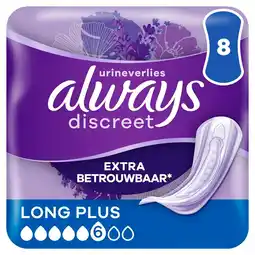 Kruidvat Always Discreet Long Plus Incontinentieverband aanbieding
