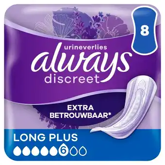 Kruidvat Always Discreet Long Plus Incontinentieverband aanbieding
