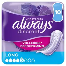 Kruidvat Always Discreet Long Incontinentieverband aanbieding