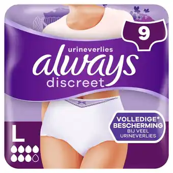 Kruidvat Always Discreet Incontinentiebroekjes aanbieding