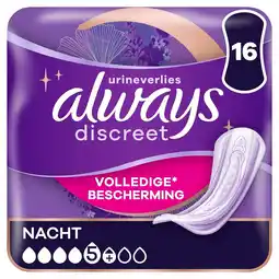 Kruidvat Always Discreet Nacht Incontinentieverband aanbieding