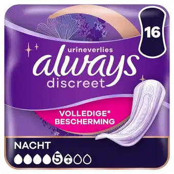 Kruidvat Always Discreet Nacht Incontinentieverband aanbieding