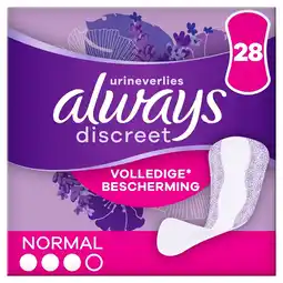 Kruidvat Always Discreet Normal Inlegkruisjes aanbieding