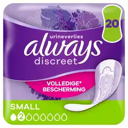 Kruidvat Always Discreet voor Urineverlies Small Verband aanbieding