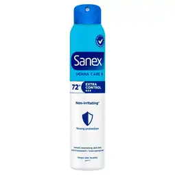 Kruidvat Sanex Derma Care+ Extra Control 72H Antitranspirant Deodorant Spray aanbieding