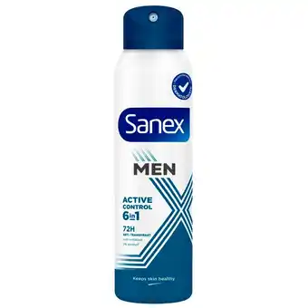 Kruidvat Sanex Men Active Control 72H 6-in-1 Antitranspirant Spray aanbieding