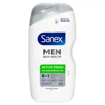 Kruidvat Sanex Men Skin Health 6-in-1 Active Fresh Douchegel aanbieding