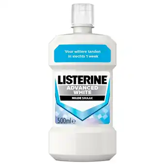 Kruidvat Listerine Advanced White Milde Smaak Mondwater aanbieding
