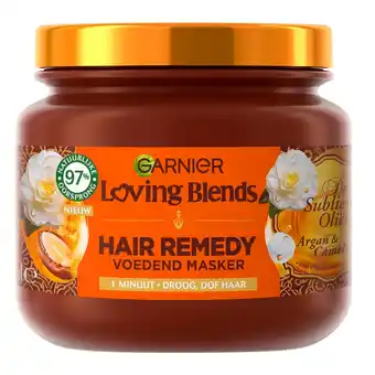Kruidvat Garnier Loving Blends Argan & Cameliaolie Haarmasker aanbieding