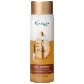 Kruidvat Kneipp Oil & Milk Shea & Rice Milk 2-Fasen Badolie en -Melk aanbieding