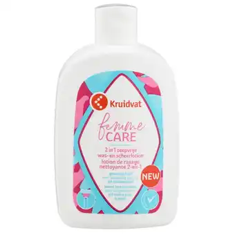 Kruidvat Kruidvat Femme Care 2-in-1 Zeepvrije Was- en Scheerlotion aanbieding