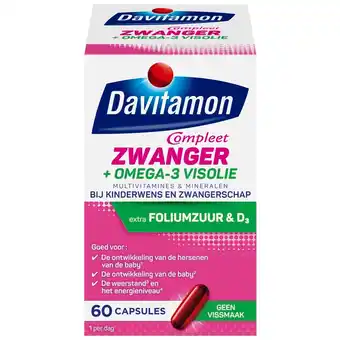 Kruidvat Davitamon Compleet Zwanger + Omega-3 Visolie Capsules aanbieding