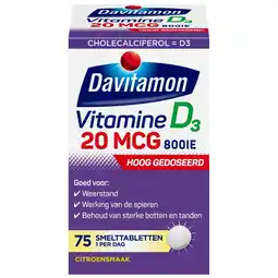 Kruidvat Davitamon Vitamine D Volwassenen Smelttabletten aanbieding