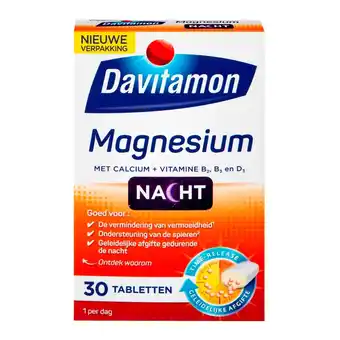 Kruidvat Davitamon Magnesium Nacht Tabletten aanbieding