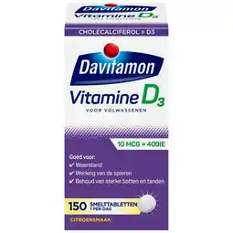 Kruidvat Davitamon Vitamine D Smelttabletten aanbieding