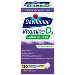 Kruidvat Davitamon Vitamine D 50+ Smelttabletten aanbieding