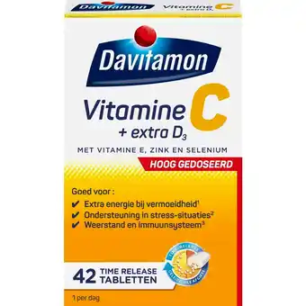 Kruidvat Davitamon Vitamine C Forte + Extra D3 Time-Release Tabletten aanbieding