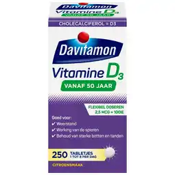 Kruidvat Davitamon Vitamine D3 Vanaf 50 Jaar Tabletten aanbieding