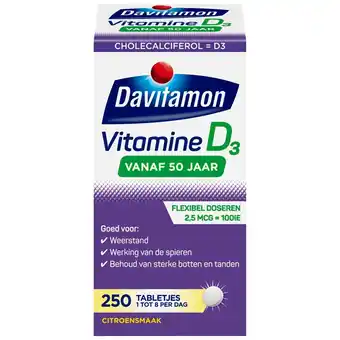 Kruidvat Davitamon Vitamine D3 Vanaf 50 Jaar Tabletten aanbieding