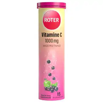 Kruidvat Roter Vitamine C 1000mg Zwarte Bes Appel Bruistabletten aanbieding