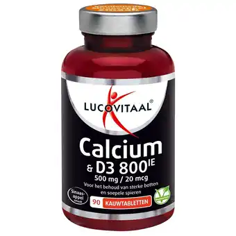 Kruidvat Lucovitaal Calcium & D3 800Ie Kauwtabletten aanbieding