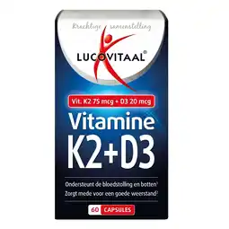 Kruidvat Lucovitaal K2 75 Mcg + D3 20 Mcg Capsules aanbieding