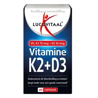 Kruidvat Lucovitaal K2 75 Mcg + D3 20 Mcg Capsules aanbieding