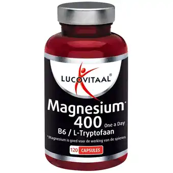 Kruidvat Lucovitaal Magnesium 400 met Vitamine B6 & L-Tryptofaan Capsules aanbieding