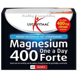 Kruidvat Lucovitaal Magnesiumcitraat 400mg Forte Sachets aanbieding
