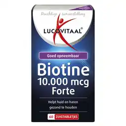 Kruidvat Lucovitaal Biotine Forte 10.000mcg Zuigtabletten aanbieding