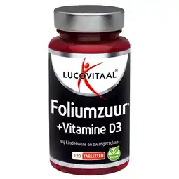 Kruidvat Lucovitaal Foliumzuur + Vitamine D3 Tabletten aanbieding