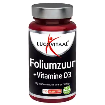 Kruidvat Lucovitaal Foliumzuur + Vitamine D3 Tabletten aanbieding