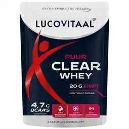 Kruidvat Lucovitaal Puur Clear Whey Eiwitpoeder aanbieding
